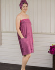 Spa Wrap for Women in Bamboo Terry