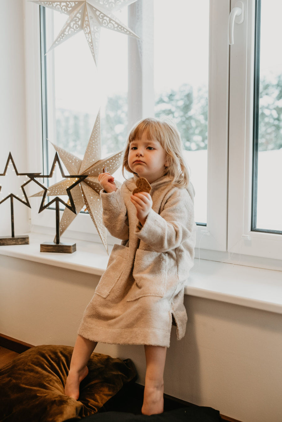 Toddler Bamboo Terry Hooded Poncho - Warm & Soft