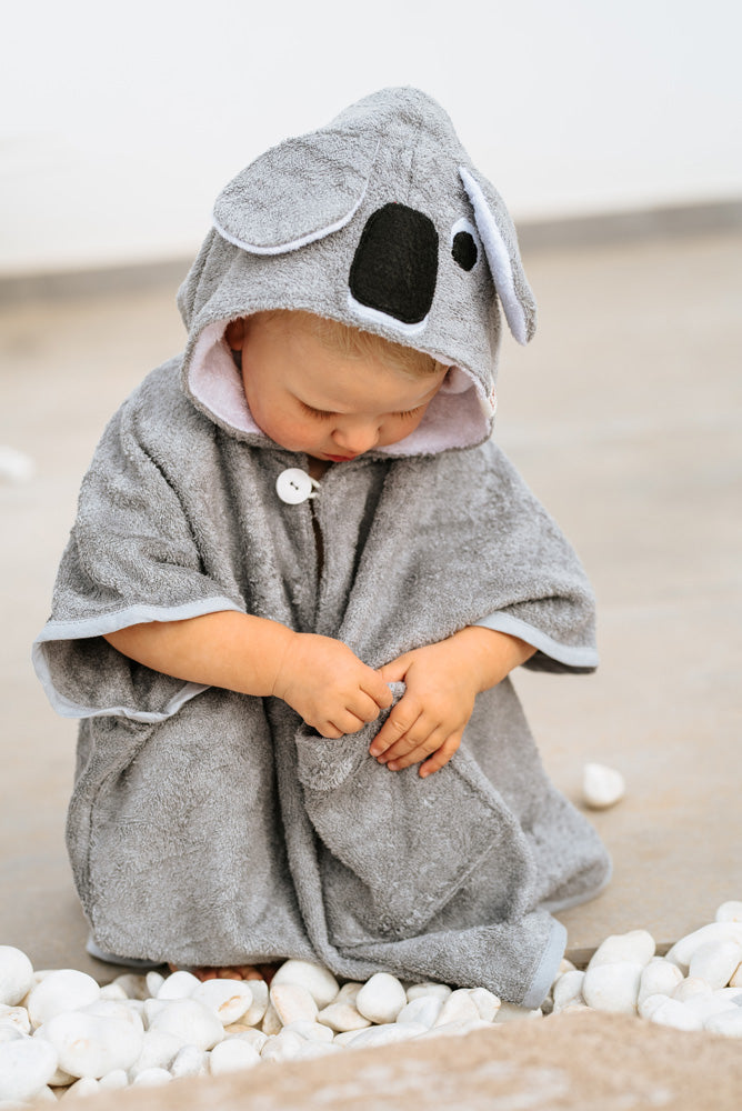Short Sleeve Koala Poncho for Kids