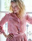 nina blouse | blush jamdani