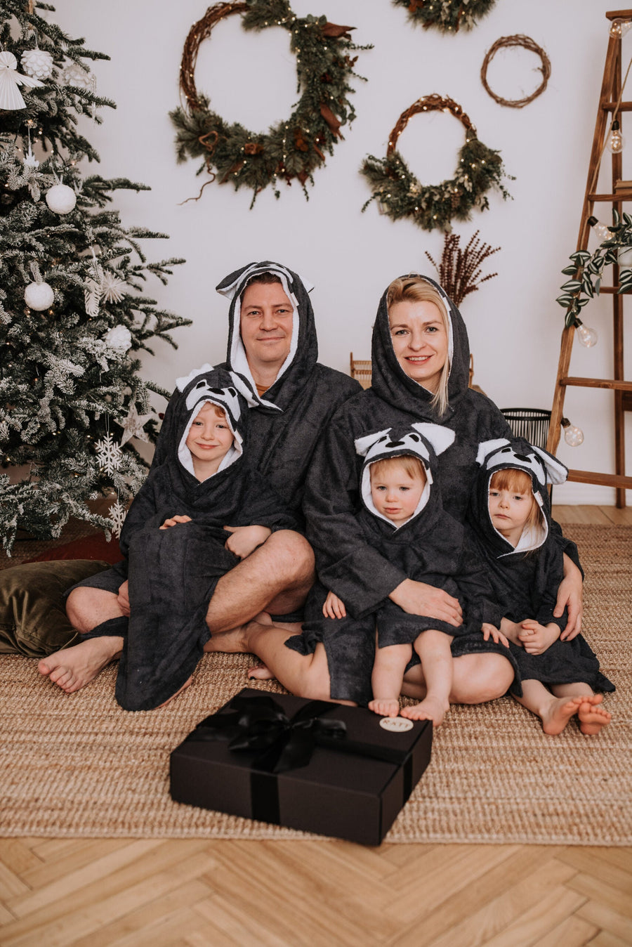 Toddler Bamboo Terry Long-Sleeve Poncho with Hood
