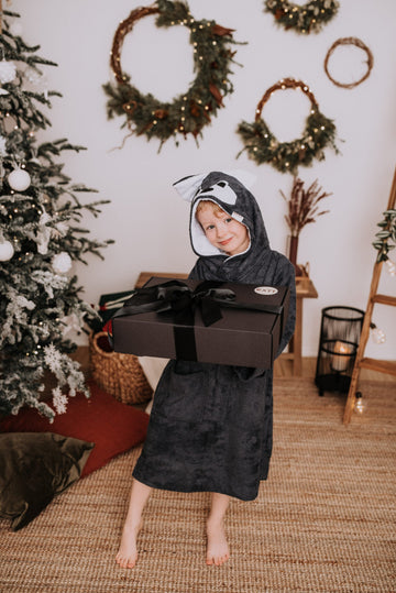 Toddler Bamboo Terry Long-Sleeve Poncho with Hood