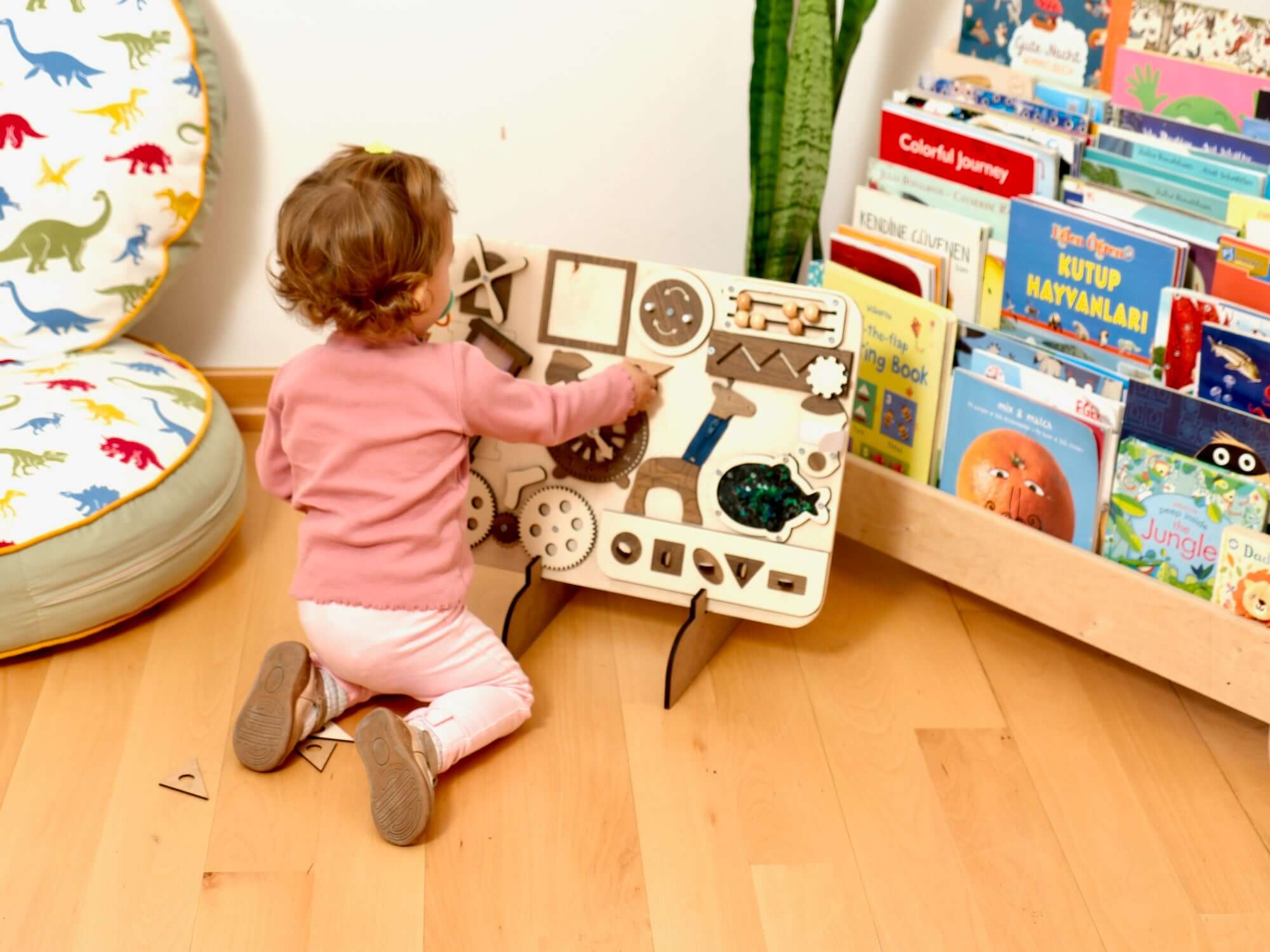 Wooden Busy Board for Toddlers-2
