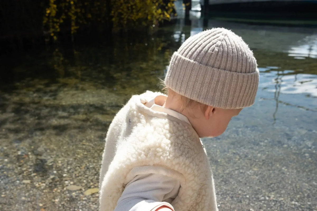 Baby/Kid Virgin Wool Vest - White/Blue