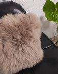 Square Natural Sheepskin Pillow - Greige