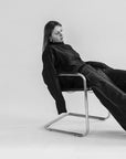 Silk/Linen Clothing Set - Black