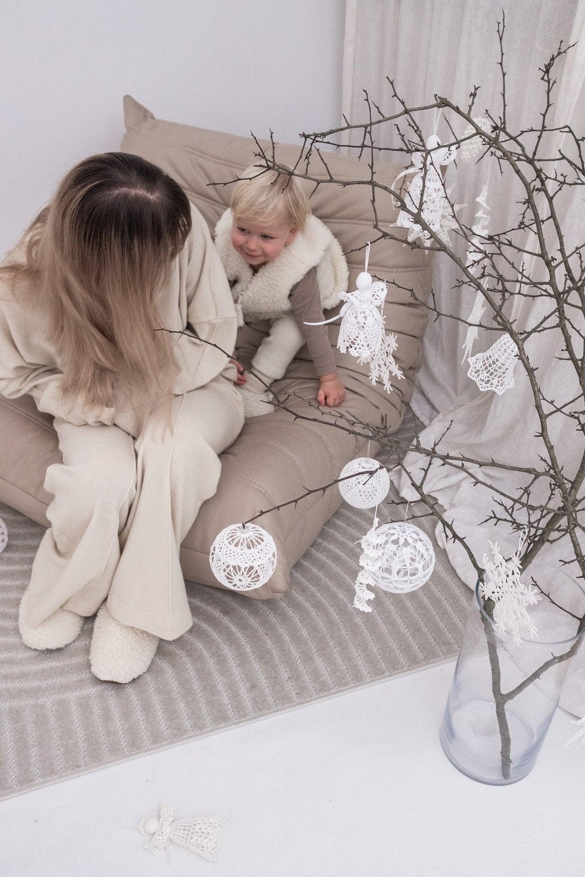 “Mama &amp; Me” Woolen Teddy Slipper Gift Set