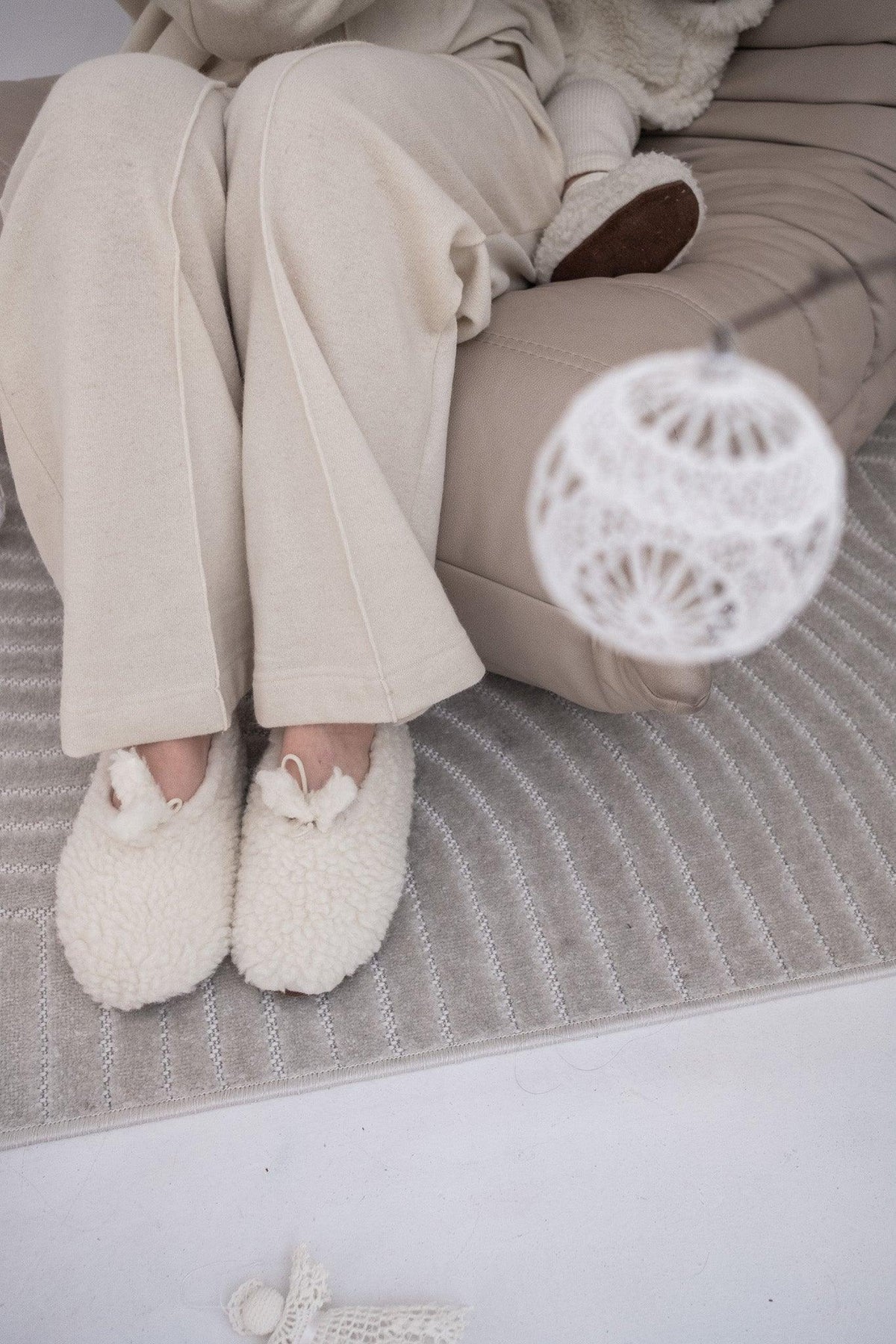 “Mama &amp; Me” Woolen Teddy Slipper Gift Set