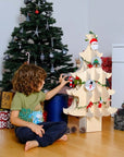 Montessori Wooden Christmas Tree & Felt Ornaments Set-2