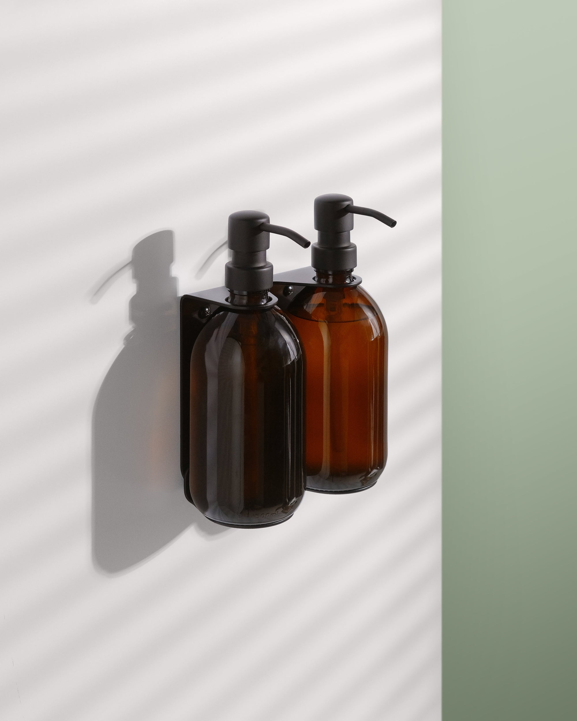 Black Double Bottle Holder for Bathroom Storage