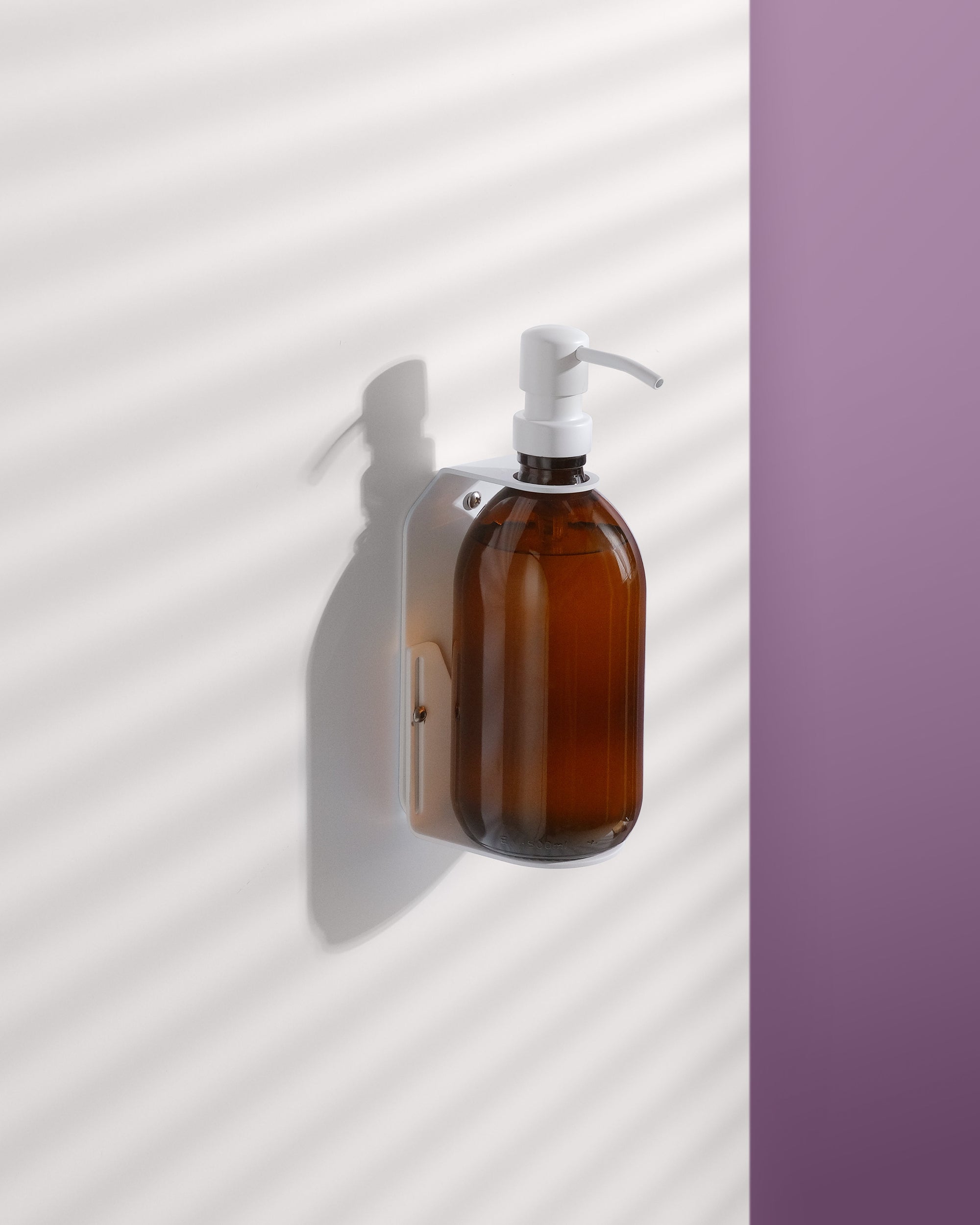 White Single Bottle Wall Holder