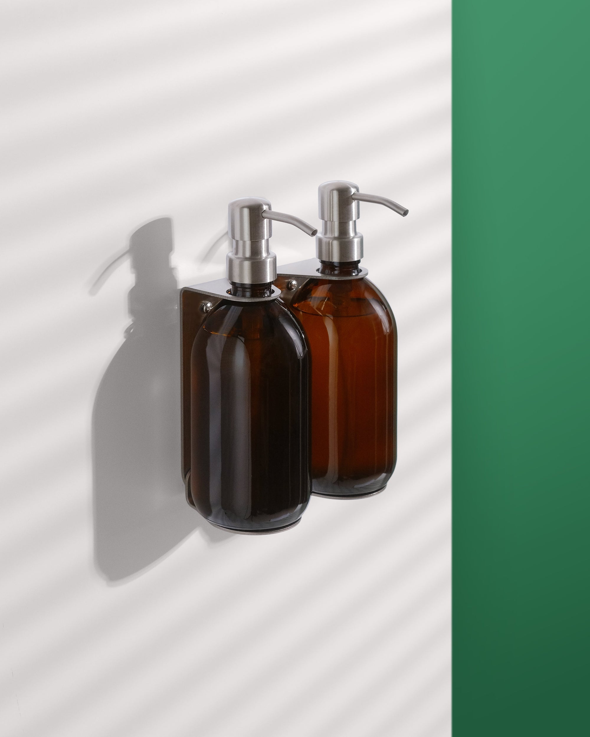 Double Nickel Bottle Holder for Bathrooms and Showers