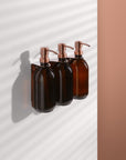 Copper Triple Bottle Holder for Bathroom Organization