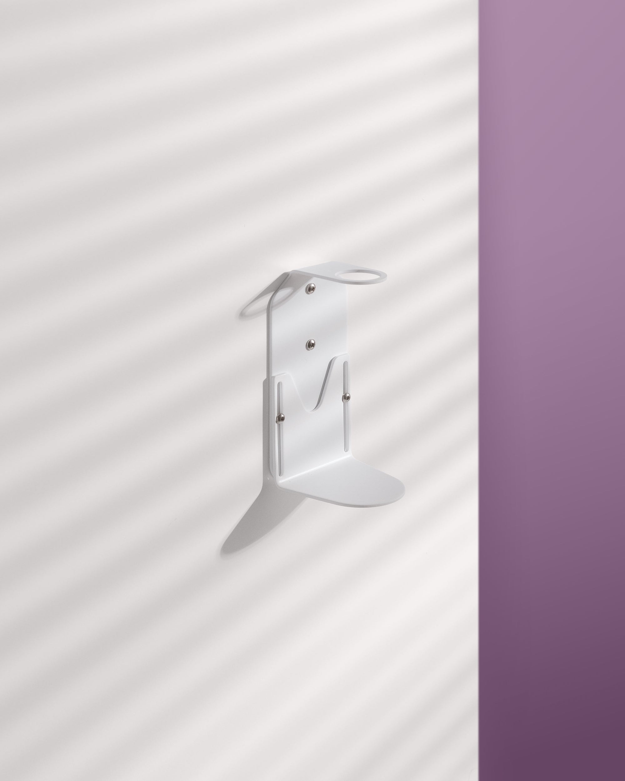 White Single Bottle Wall Holder