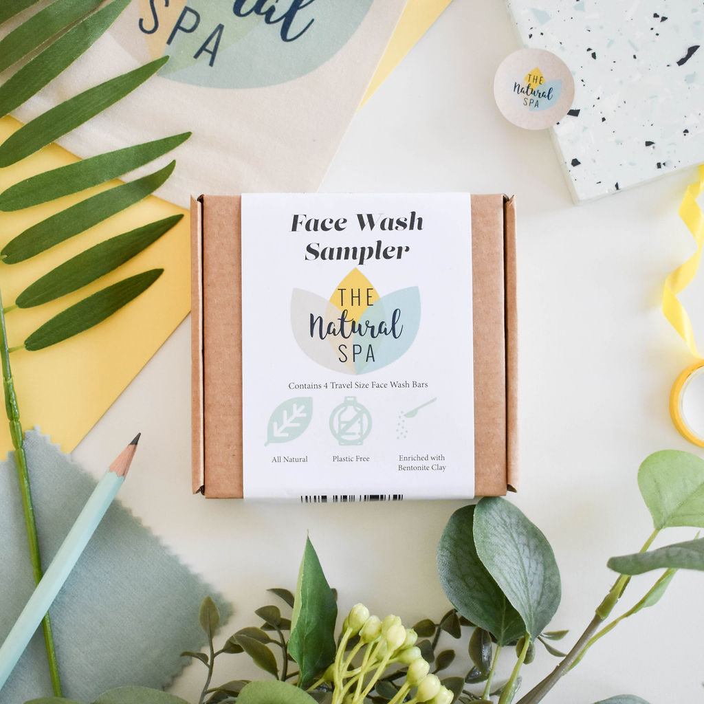 Face Wash Sample Pack | 4 x 15g Natural Facial Cleansing Bars | Vegan, Plastic-Free Skincare | Perfect Travel &amp; Trial Set