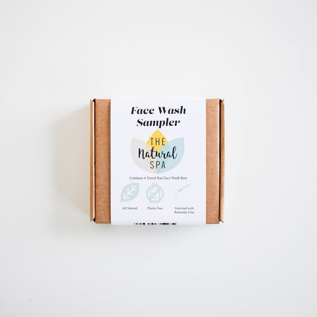 Face Wash Sample Pack | 4 x 15g Natural Facial Cleansing Bars | Vegan, Plastic-Free Skincare | Perfect Travel &amp; Trial Set