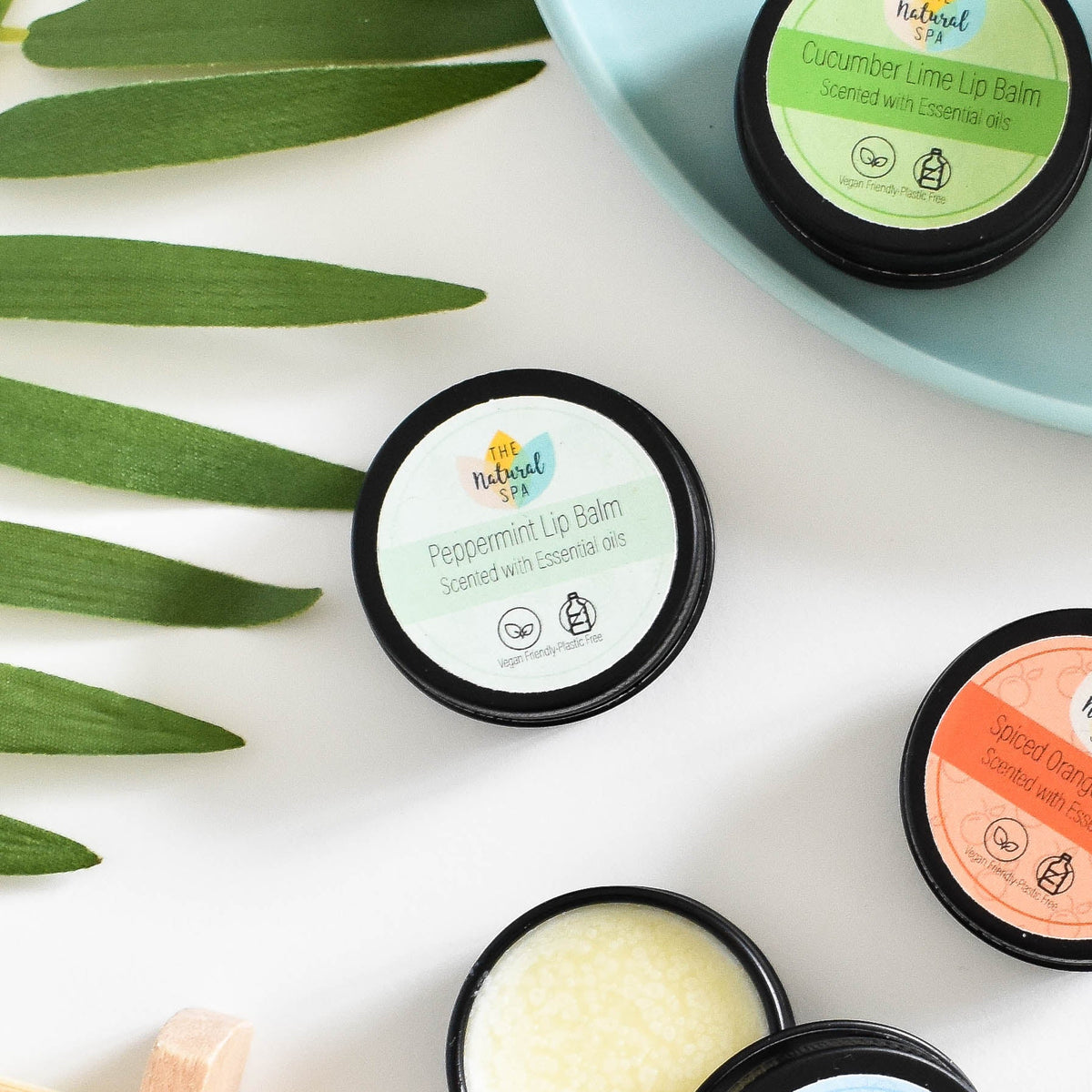 Peppermint Natural Lip Balm | Vegan, Hydrating &amp; Nourishing | Plastic-Free, Handmade Lip Care