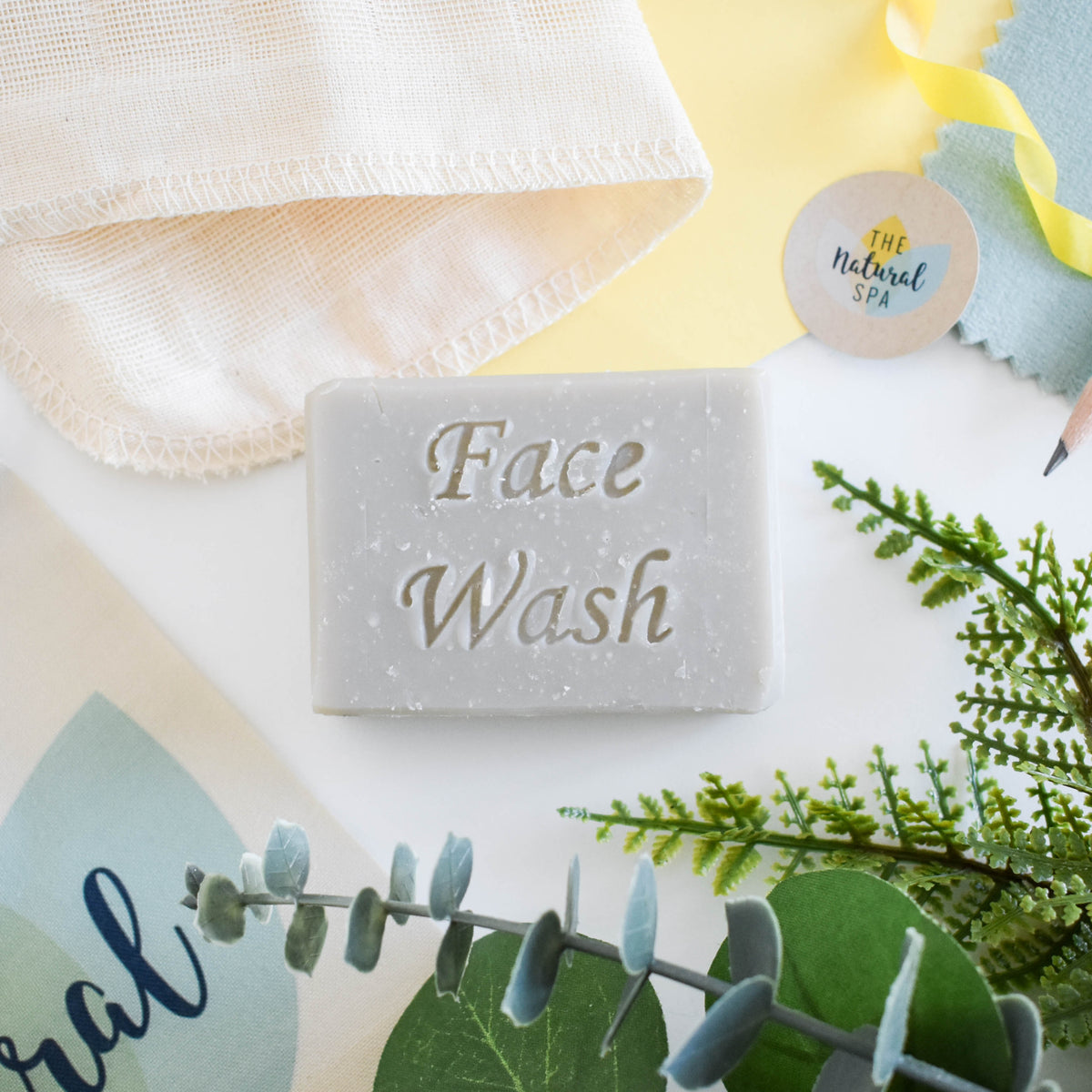 Exfoliating Face Wash Bar | Patchouli, Clary Sage &amp; Sweet Orange | Natural Facial Cleanser with Gentle Scrub | Vegan, Plastic-Free Skincare