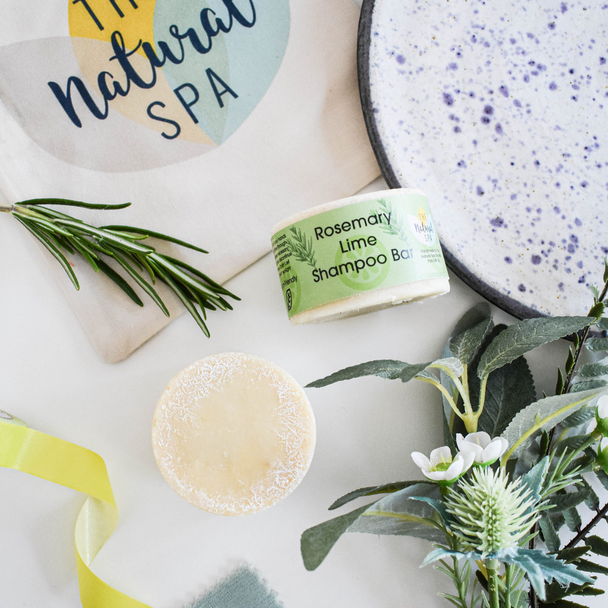 Rosemary &amp; Lime Shampoo Bar | Natural Hair Wash for All Hair Types | Vegan, Plastic-Free Hair Care