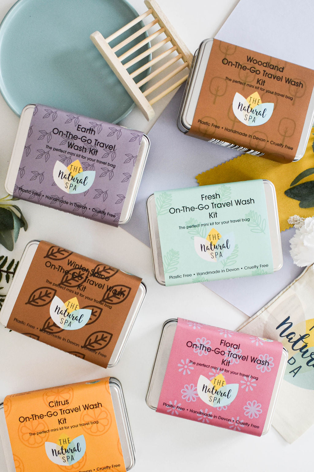 Citrus Mini Travel Wash Kit | Natural “On the Go” Shampoo,  Conditioner &amp; SoapSet | Vegan, Plastic-Free Hair Care | Perfect Travel Gift