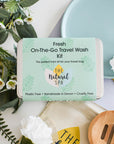 Fresh Mini Travel Wash Kit | Natural “On the Go” Shampoo, Conditioner & Soap Set | Vegan, Plastic-Free Hair Care | Perfect Travel Gift
