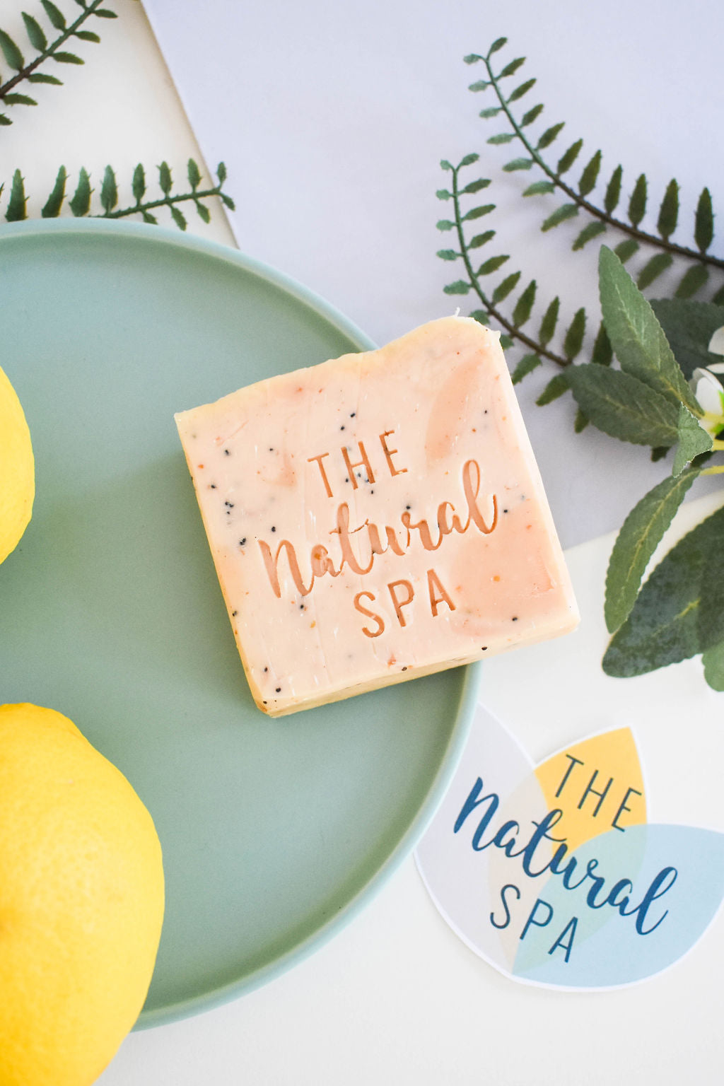 Lemon Sorbet Soap Bar | Lemon, Lemongrass &amp; Poppy Seed Natural Handcrafted Soap | Vegan, Plastic-Free Skincare | 3 Styles Available