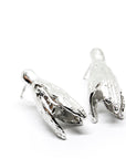 Handcrafted SPRING Snowdrops Silver Earrings – Made in Estonia by Agnes Veski Jewellery at www.brixbailey.com