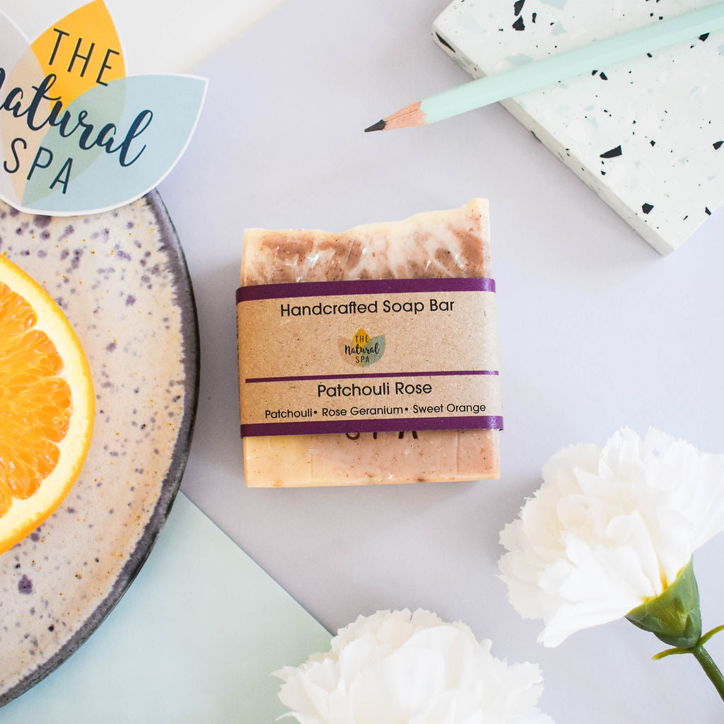 Patchouli Rose Soap Bar | Orange, Patchouli &amp; Rose Natural Handcrafted Soap | Vegan, Plastic-Free Skincare | 3 Styles Available