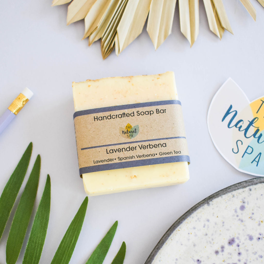 Lavender Verbena Soap Bar | Spanish Verbena &amp; Lavender Natural Handcrafted Soap | Vegan, Plastic-Free Skincare | 3 Styles Available