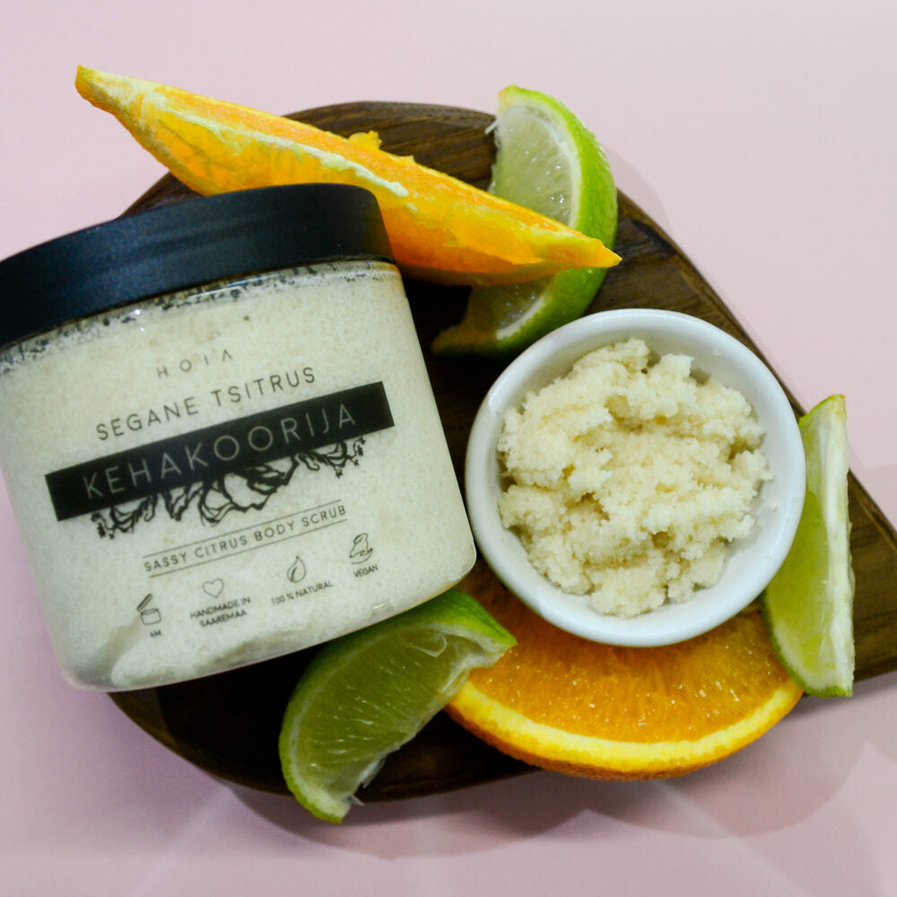 Sassy Citrus Body Scrub – Luxurious Exfoliation & Aromatherapy by HOIA at www.brixbailey.com