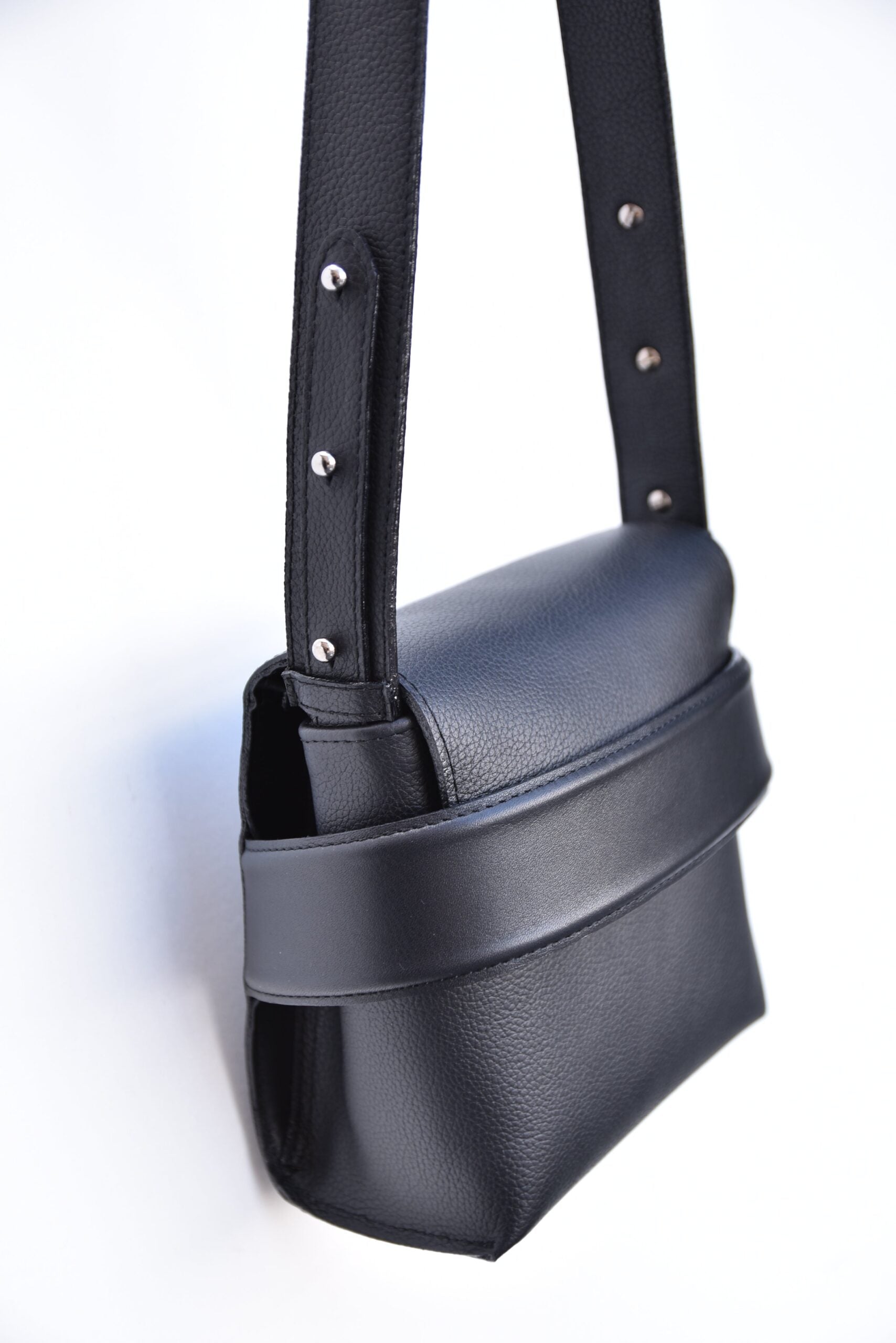 Black Leather Shoulder Bag