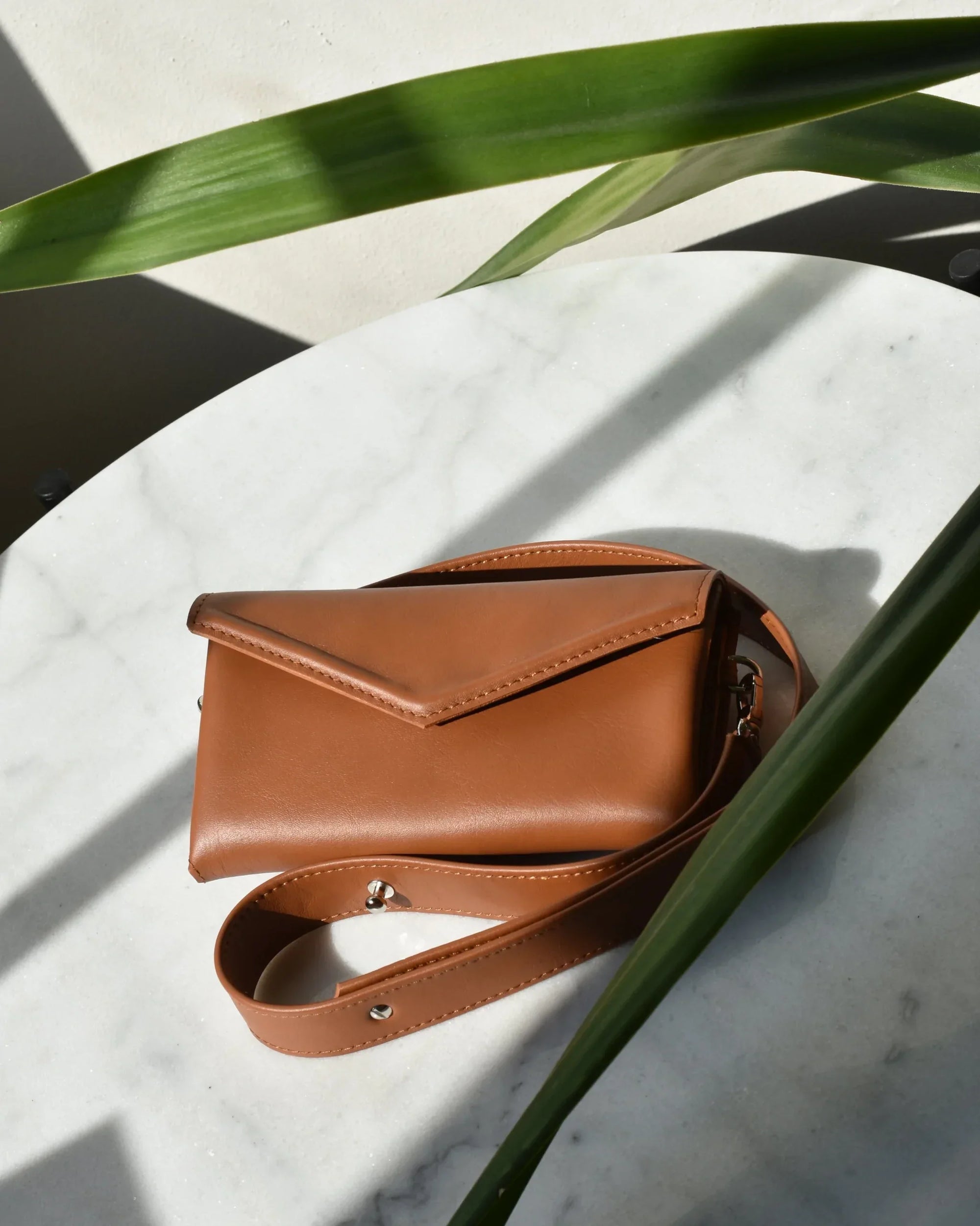 Leather Waist and Shoulder Bag with Adjustable Straps