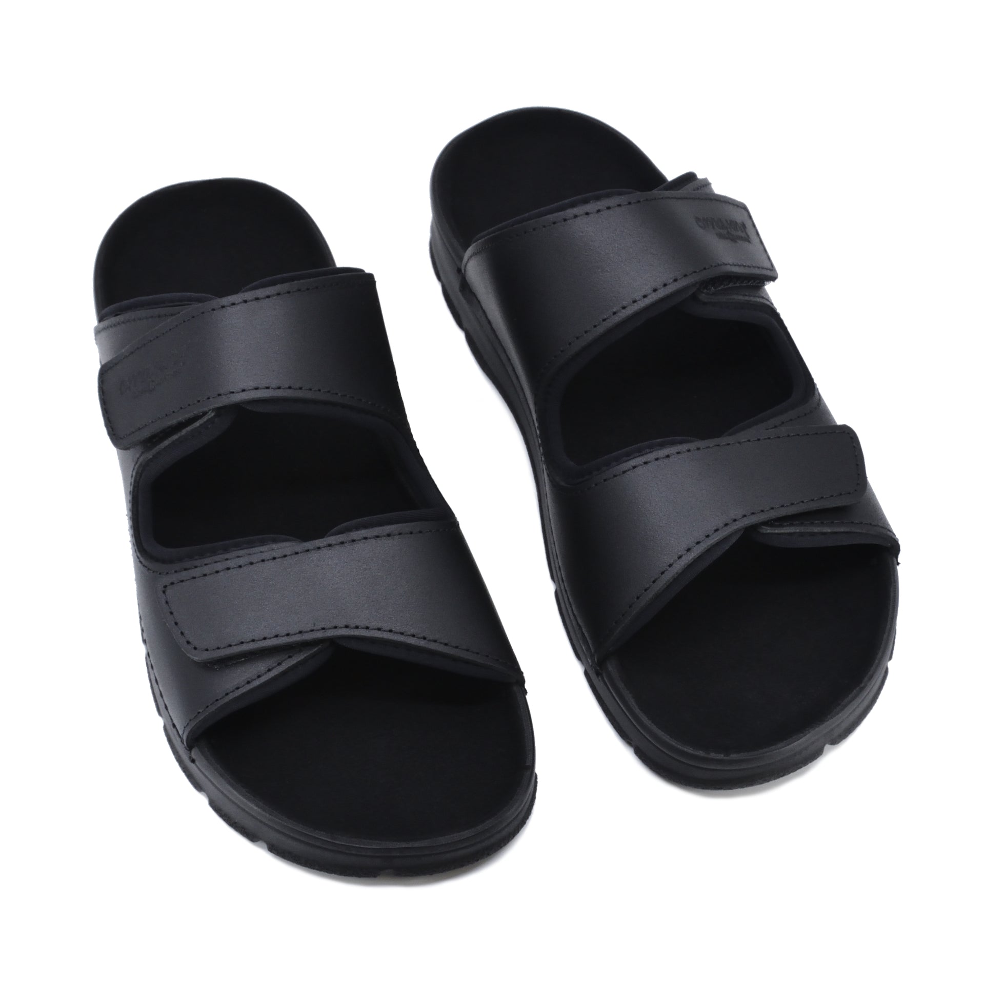 Lightweight Slip-On Leather Sandals with Adjustable Velcro - Versatile & Durable by Omaking at www.brixbailey.com