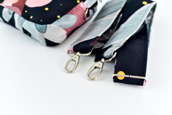 Black Shoulder Bag with Wide Strap