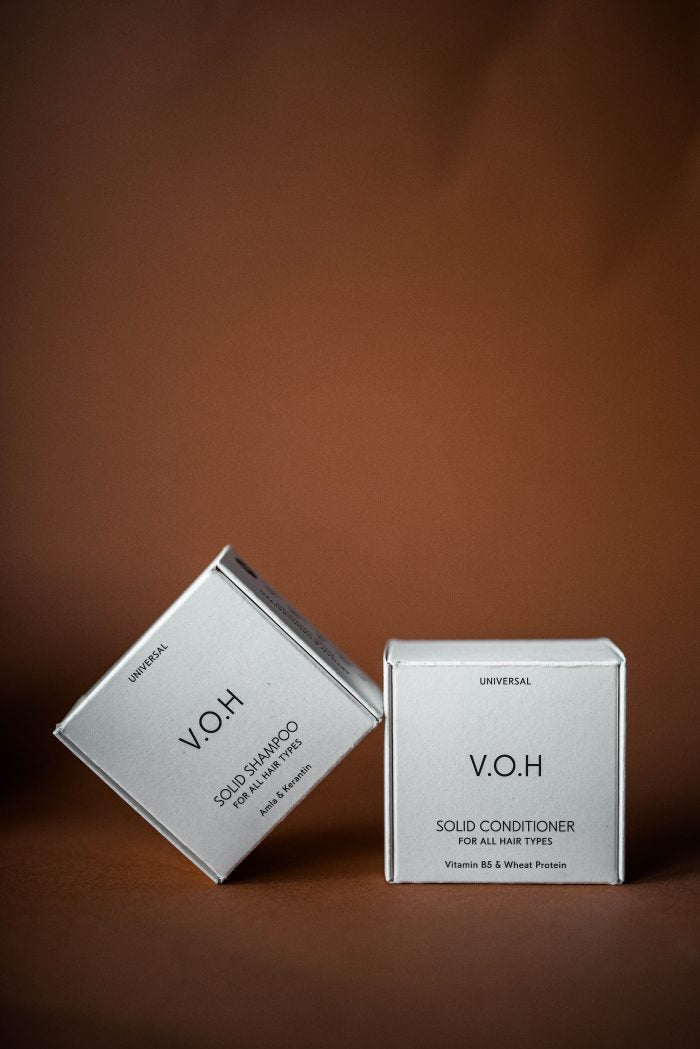 Eco-Friendly Solid Shampoo &amp; Conditioner Set – Zero Waste Hair Care by V.O.H at www.brixbailey.com