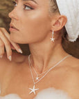 Dainty Silver Real Starfish Necklace
