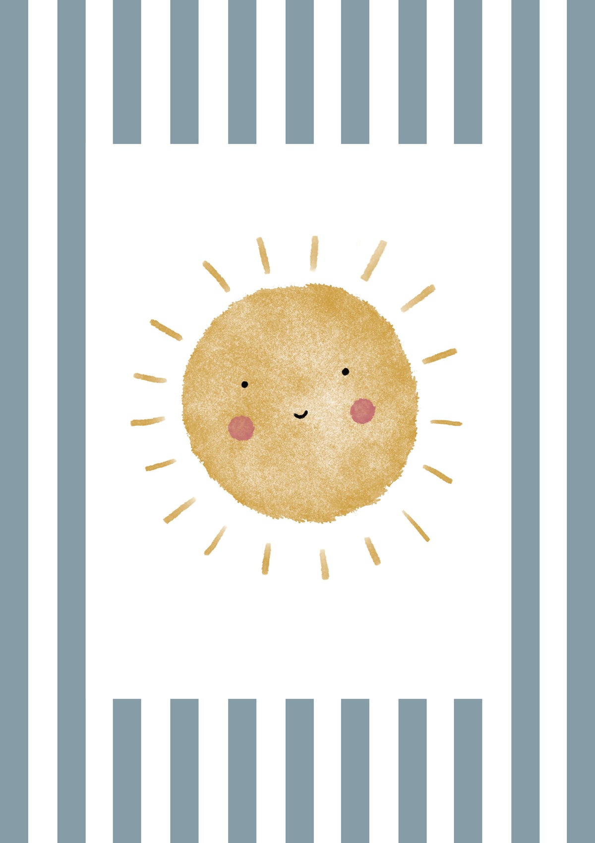 Sunshine Print - Blue Stripes