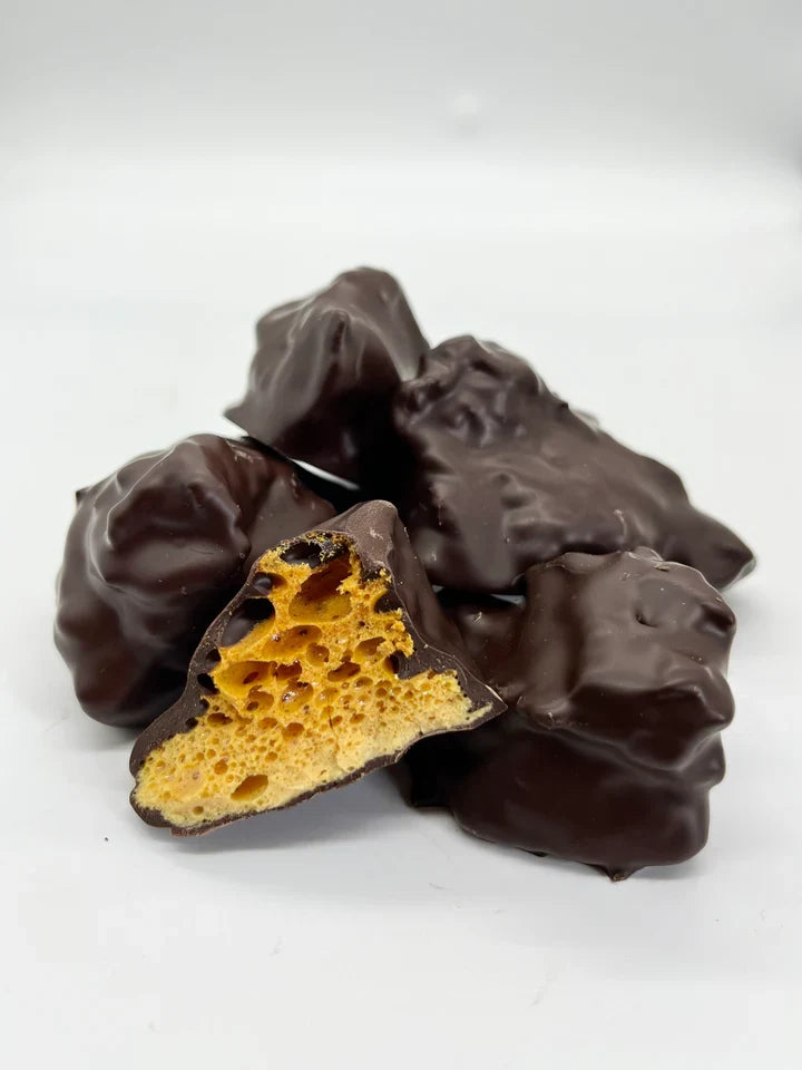 Chocolate Honeycomb - Handmade Dark Chocolate Cinder Toffee (250g)