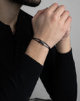 Carbon Regent Cord Bracelet