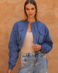 Denver Linen Bomber Jacket-6