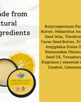 Lemon Sorbet Natural Lip Balm | Vegan, Hydrating & Nourishing | Plastic-Free, Handmade Lip Care