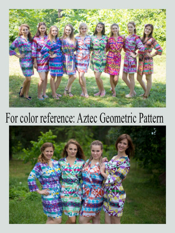 Coral Breezy Bohemian Style Caftan in Diamond Aztec Pattern-2