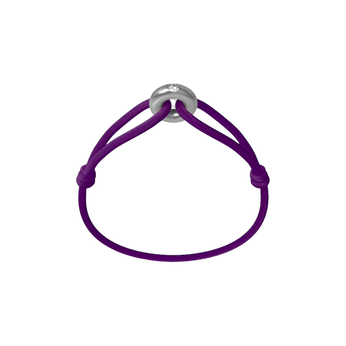 Silver Soho Diamond Cord Bracelet