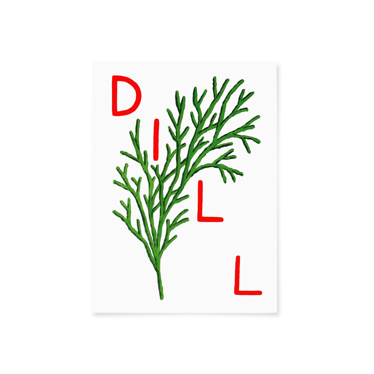 Dill Herb print from an original painting, choice of sizes, available framed and unframed