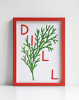 Dill Herb print from an original painting, choice of sizes, available framed and unframed