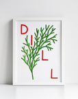 Dill Herb print from an original painting, choice of sizes, available framed and unframed