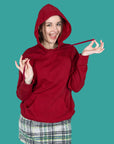 Burgundy Fleece-Lined Breastfeeding Hoodie | Nursing Hoodie