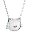 Charming Pearl Shell Kitty Necklace – Elegant & Lightweight by Dondella at www.brixbailey.com