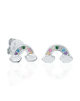 Sterling Silver Rainbow Earrings – Sparkling & Comfortable for Kids by Dondella at www.brixbailey.com