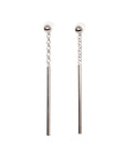 Versatile Long Drop Earrings – Customizable & Elegant 925 Silver by MyaMoon at www.brixbailey.com